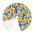 thumbnail image 3 of Balery Ocean Wave Sunflower Printed Christmas Tree Skirt , Merry Christmas Party Christmas Tree Decoration,Adjustable Tree Skirt-48", 3 of 8