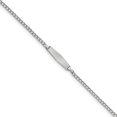 thumbnail image 1 of 14 Carats Or Blanc Doux Nom Bar Identification Id Bracelet, 1 of 7