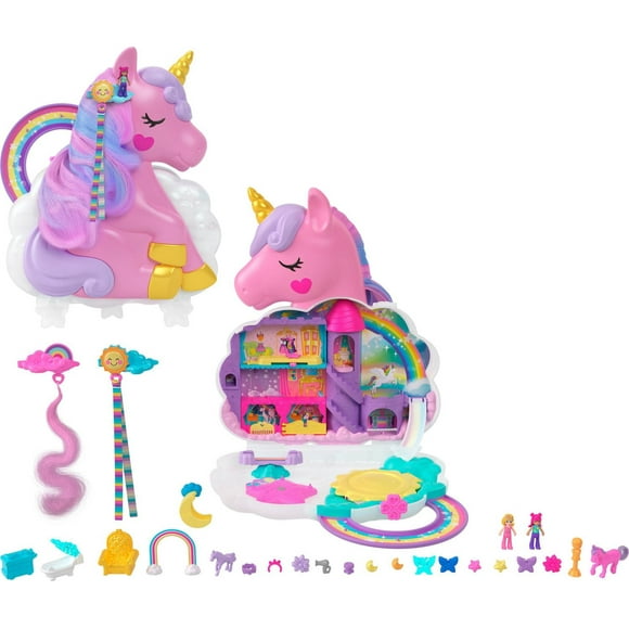 Polly Pocket Salon Licorne arc-en-ciel