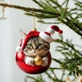 Cat Christmas Tree Ornament 2D Acrylic Cat Christmas Ornament, Car Hanging Ornament Decorative