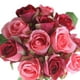 thumbnail image 4 of Inteprter 12 piezas de tela de seda, flor de Rosa Artificial, flores falsas portátiles para interiores y exteriores, hogar, sala de estar, Decoración Rosa roja, 4 of 6