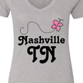 thumbnail image 4 of Inktastic Nashville Women's V-Neck T-Shirt, 4 of 5