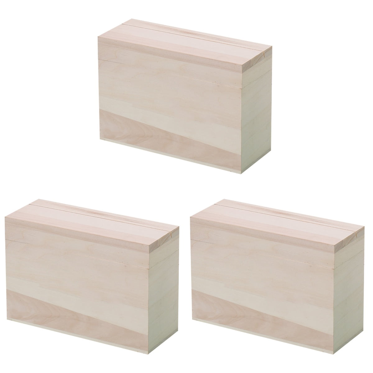 Bestonzon 3pcs Recipe Card Holder Box Wooden Storage Box Versatile