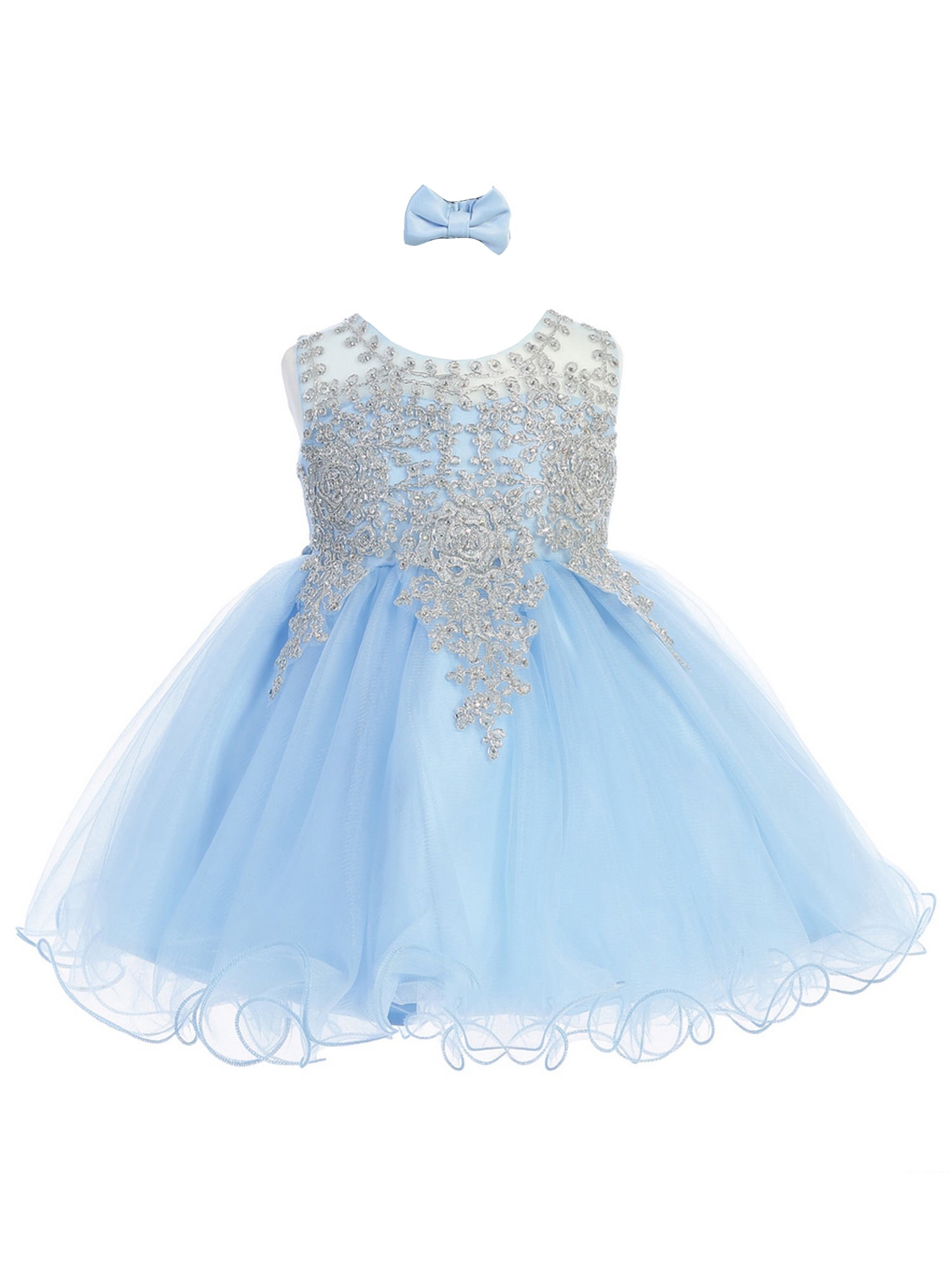 sky blue dress for baby girl
