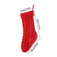 thumbnail image 3 of Christmas Stockings,Knitted Socks Christmas Decoration,Christmas Cable Knit Stocking,11.81 Inch Knitted Xmas Stocking,Christmas Party Fireplace Family Hanging Stocking Decorations,Red, 3 of 5