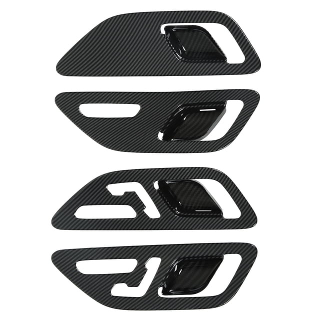 Cubierta del marco del cuenco de la manija de la puerta interior estilo fibra de carbono, pegatina decorativa de repuesto para Mercedes-Benz C-clase W206