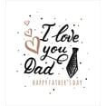 thumbnail image 3 of Father's Day Duvet Cover Set, I Love You Dad with a Tie and Polka Dots Drawn by Hand, Decorative 3 Piece Bedding Set with 2 Pillow Shams, Queen Size, Pale Rust Charcoal Grey, by Ambesonne, 3 of 3