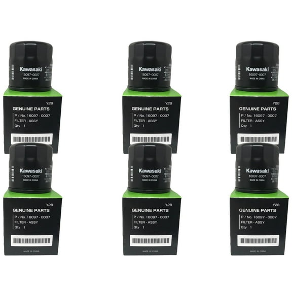 6 Pack Kawasaki OEM Oil Filter 16097-0007 replaces (16097-0003)