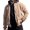 Apricot XXL, variant on Men Polar Fleece Jacket Long Sleeve Full Zipper Casual Coat with Pockets Autumn Winter Solid Color Outwear