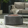 thumbnail image 3 of GDF Studio Jasmine Outdoor 40,000 BTU Circular Fire Pit (No Tank Holder), Concrete Finish, 3 of 12
