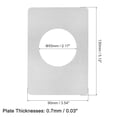 thumbnail image 2 of Unique Bargains 2 Set 130x90mm Stainless Steel Door Knob Reinforcement Plate Kit, Silver, 2 of 6