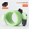 thumbnail image 4 of 1.2m 12mm Reinforced Steel Cable Bike Lock with 5-Digit Combination & LED Light, Zinc Alloy Anti-Theft Coiling Lock with Mounting Bracket, Weather-Resistant Cycling Gear for Bicycles, Mountain Bikes,, 4 of 7