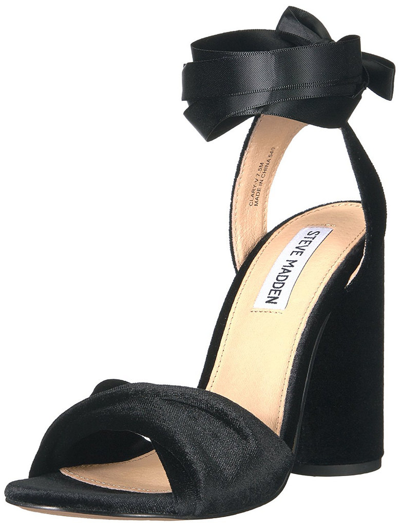 Steve Madden Women's Clary Black Velvet 