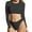 Black womens swimsuits, variant on Summer Saving pimelu Bathing Suit for Women Two Piece Swimsuits for Women Tummy Control Swimsuit Swimsuit Solid Long Sleeve Cropped Swim Top High Waist Swim Suit Bathing Suits