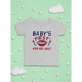 thumbnail image 3 of Infant First 4Th Of July Kisses T-Shirt Infant -Image by Shutterstock,  24 Months, 3 of 4