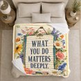 thumbnail image 5 of Inspirational Cottage Core Floral Clipboard, Cozy Typography Art Scene, Warm Flannel Blanket for Living Room and Reading Nook, Art Lovers Appreciation Gift, Artistic Home Decor, 5 of 9
