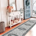thumbnail image 4 of YOUFORTONG 2'x10' Vintage Washable Hallway Runner, Non-Slip Soft Rug,Farmhouse Carpet for Entryway Kitchen Living Room Bedroom,Grey, 4 of 5