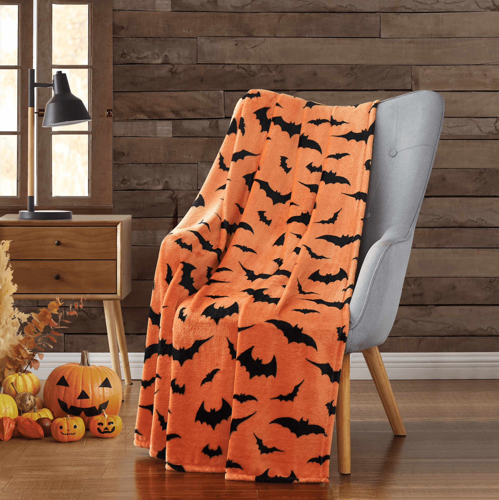Halloween Movie Pumpkin Poster Fleece Throw Blanket 36x58 