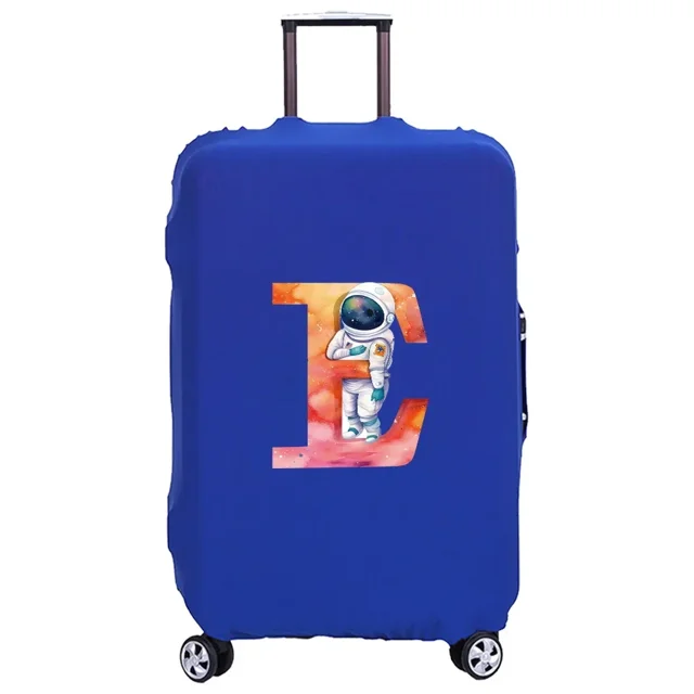 Housse de Valise Lavable Housse de Protection Anti-Rayures Housse Adaptée pour Motif Imprimé Astronaute Convient 18-32 Pouces 8astronaut letter E L