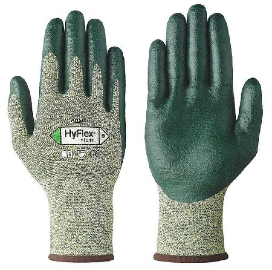 Cut Resistant Gloves,Black/Orange,9,PR ANSELL 97-200 