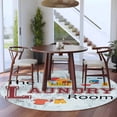 thumbnail image 4 of 6ft Round Rug, Laundry Room Non-Skid Rubber Backing Large Area Rugs - Living Room Bedroom Home Office, Blue Cartoon Washing Machine Clothes Indoor Floor Mat Carpets Washable Rug, 4 of 9