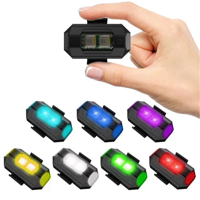 General led Anticolisión Luz De Advertencia , Lámpara flash Trasera De La Motocicleta , Lámpara de señales fpv RC UAV , 7 Colores Interchangables huangjie unisex