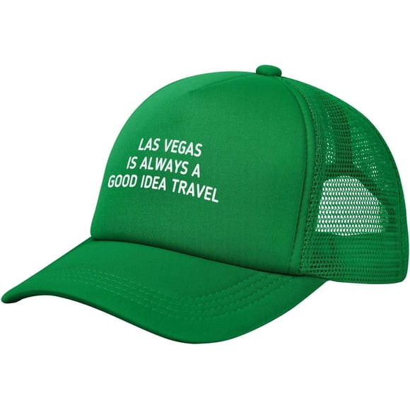 Las Vegas is Always A Good Idea Travel Hat Mesh Trucker Hat Funny Baseball Cap Men Women
