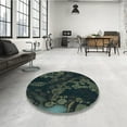 thumbnail image 4 of Ahgly Company Machine Washable Indoor Rectangle Transitional Midnight Gray Area Rugs, 4' x 6', 4 of 7