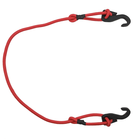 

Hook & Cord Adjustable Bungee Cord with two Secure It Quick Nylon Hooks Red 36 in. 4 Pack