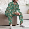 thumbnail image 7 of Naloa Autumn Maple Leaves 1 Men’s Pajamas Set - Long Sleeve Button Down Sleep Shirt and Pajama Bottoms Sleepwear Set-Small, 7 of 7