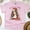 Light Pink, variant on Just A Girl Graphic T-Shirt | Cute Holiday Girl Illustration Tee for Women, White, Size S
