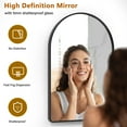 thumbnail image 3 of 2024 New 5mm Extra Thick Round Mirror, 18 Inch Matte Black Aluminum Alloy Framed Bathroom Mirror, HD Eco-Friendly Mirror, Modern Cute Wall Mirror for Nursery, Living Room, Vanity, 3 of 9