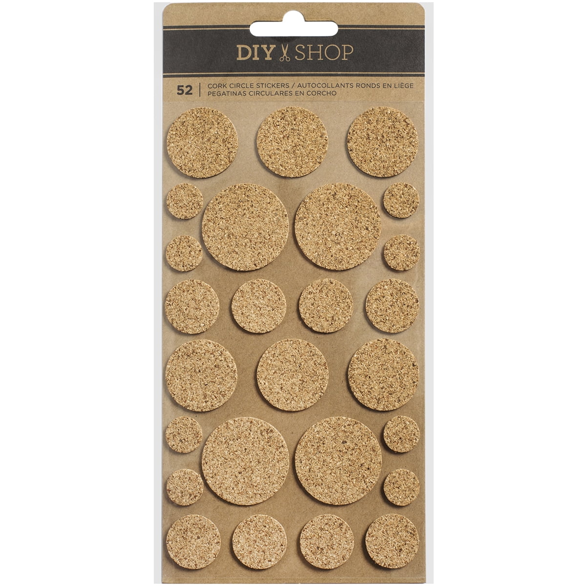 DIY Shop 3 SelfAdhesive Cork Circles 26/Pkg.5" To 1.25"