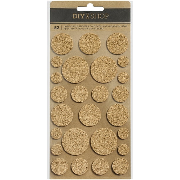 DIY Shop 3 SelfAdhesive Cork Circles 26/Pkg.5" To 1.25"