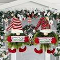 thumbnail image 5 of Shoreew Lighted Christmas Gnome Wreath Artificial Pine Spruce Wreath for Front Door Swedish Tomte Hanging Sign for Xmas Porch Indoor Outdoor Home Decor, 5 of 6