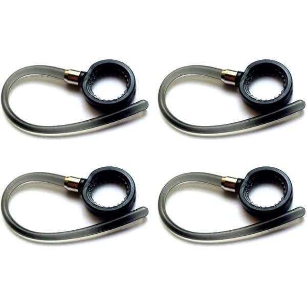 wonima11 Zotech 4pcs Black Earhooks for Motorola Headsets HX550 H17 H17txt H525 H19 H19txt Boom 2 Boom HX600 Elite Flip HZ720