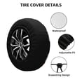 thumbnail image 4 of Easygdp Brown Black Cow Wheel Sun Guard, Spare Tire Cover,Universal Trailer Suv Truck Camper Travel,Easy To Install And Remove -15 Inch, 4 of 9