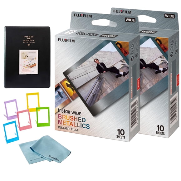 Paquete de película instantánea Fujifilm INSTAX Wide Brushed Metallics