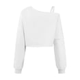 thumbnail image 3 of Ohufall 5-15T Girls Sweatshirts Oversized Off Shoulder Crop Long Sleeve Sweatshirt Weekend Outer Casual Top for Kids Toddler, 3 of 3