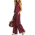 thumbnail image 6 of jobturf Womens 2 Piece Outfits Summer Polka Dots Tank Top Drawstring Wide Leg Pants with Pockets Lightweight Casual Loungewear Sets S-2XL, 6 of 6