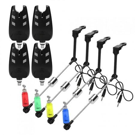 Enhanced Hookset Alerts & Hanger Accessory Wireless 4-Sensor Fishing Alarm System for European Sea Casting Rods