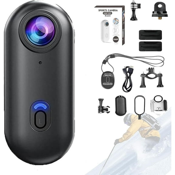 HD POV Waterproof Capture Camera,1080p/4K New Ultra Wide Angle Wearable Body Adventure Action Cameras with Audio,Night Vision,for Cycling,Motorcycle,Vlogging