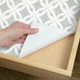 thumbnail image 3 of Con-Tact Brand Grip Prints Non-Adhesive Shelf & Drawer Liner, Vintage Trellis Gray, 18” x 4’, 3 of 6