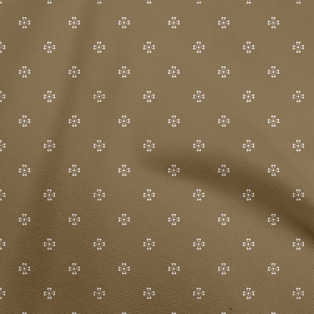 oneOone Polyester Spandex Brown Fabric Asian Floral Block Craft Projects Decor Fabric Printed By The Yard 56 Inch Wide