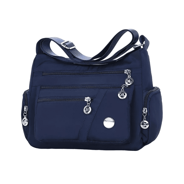 Bolsa Bandolera De Nailon Gran Capacidad Para Mujer Azul Marino Malubero Bolso Bandolera