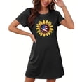 thumbnail image 5 of Camisón corto de talla grande para mujer, camisón de manga corta con estampado de pecho a la moda, camisón para mujer, 5 of 5