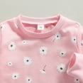 thumbnail image 6 of KYAIGUO Baby Girls 2 Pieces Sweatshirt Outfit Flower Print Long Sleeve Sweatshirt and Elastic Pants Set Infant Cute Spring Fall Clothes, 6 of 9