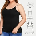 thumbnail image 3 of Daupanzees Plus Size Camis for Women Built-in-bra Yoga Tank Tops Workout Athletic Lightweight Solid Camisole Adjustable Strap, 3 of 8