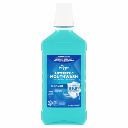 KR Blue Mint Antiseptic Mouthwash 33.8 fl oz - Pack of 2