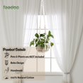 thumbnail image 4 of Macrame Plant Hanger, Hanging Planters for Indoor Plants Holder with Wood Beads, Hanging Plant Holder for Indoor Outdoor, Gifts for Plant Lovers, Boho Home Decor Plant Hanger, Ivory, 4 of 17